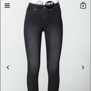 Cheap Monday black skinny high waisted jeans